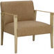 Earl Rustic Oak / Ludlow Sesame Leather Lounge Chair